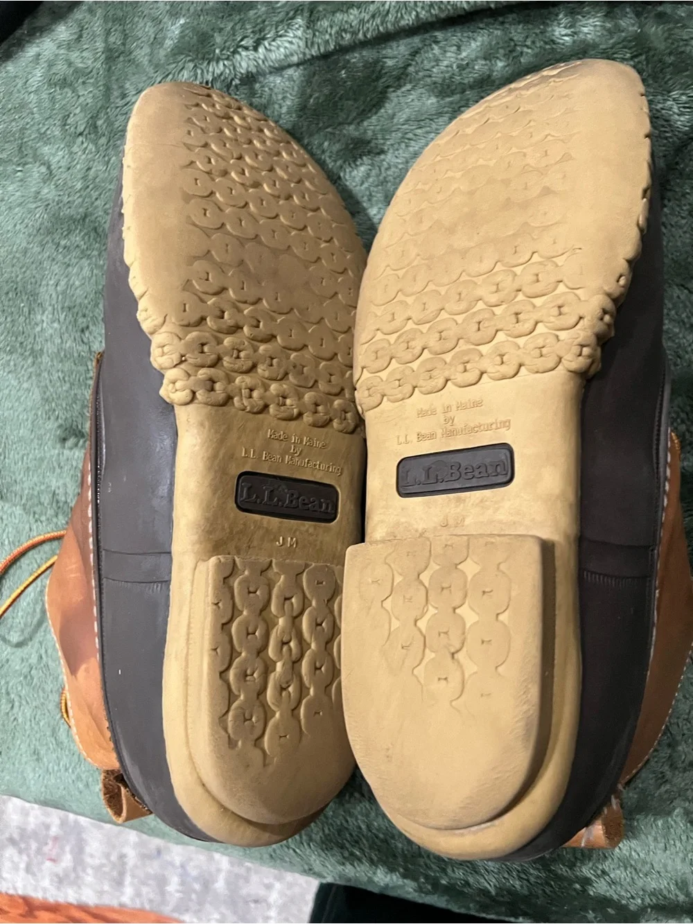 L.L. Bean Brown Leather & Dark Rubber Duck Boots